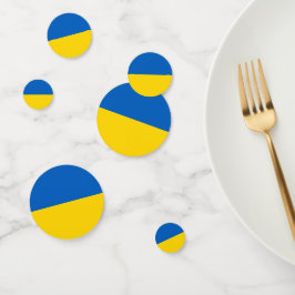 Tafelkonfetti mit der Flagge der Ukraine Konfetti