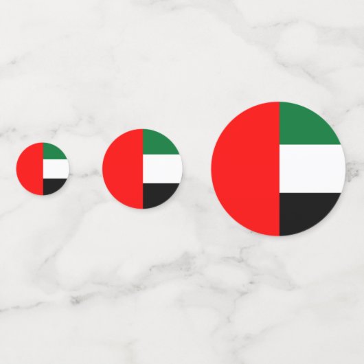 Tafelkonfetti mit der Flagge der VAE Konfetti (Rückseiten)