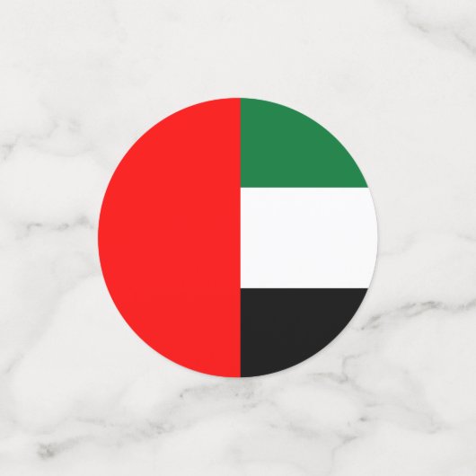 Tafelkonfetti mit der Flagge der VAE Konfetti (Klein Vorderseite)