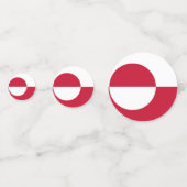 Tafelkonfetti mit der Flagge Grönlands Konfetti (Vorderseiten)