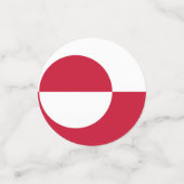 Tafelkonfetti mit der Flagge Grönlands Konfetti (Klein Vorderseite)