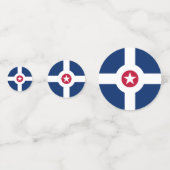 Tafelkonfetti mit der Flagge Indianapolis, USA Konfetti (Vorderseiten)