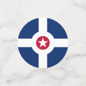 Tafelkonfetti mit der Flagge Indianapolis, USA Konfetti (Klein Vorderseite)