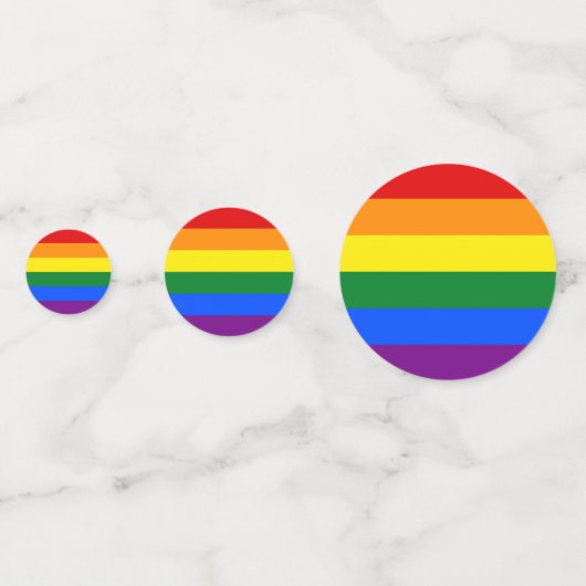 Tafelkonfetti mit der Flagge Pride Rainbow von LGB Konfetti (Rückseiten)