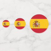Tafelkonfetti mit der Flagge Spaniens Konfetti (Rückseiten)