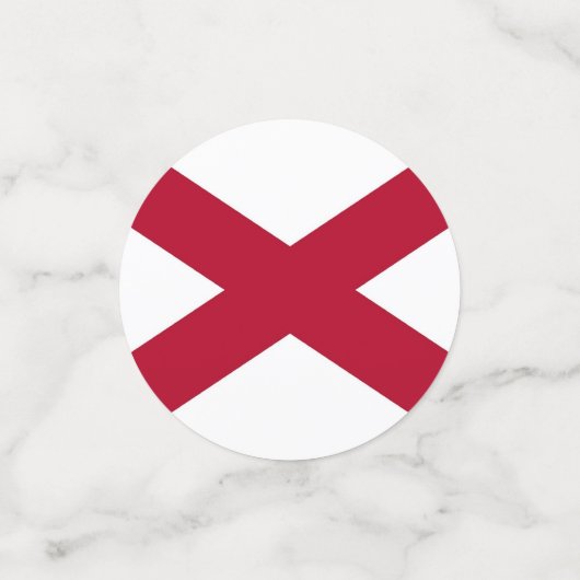 Tafelkonfetti mit der Flagge von Alabama, USA Konfetti (Klein Vorderseite)