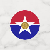 Tafelkonfetti mit der Flagge von Dallas, Texas Konfetti (Klein Vorderseite)