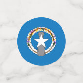 Tafelkonfetti mit der Flagge von Nord-Mariana Konfetti (Klein Vorderseite)