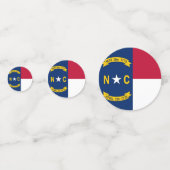 Tafelkonfetti mit der Flagge von North Carolina Konfetti (Rückseiten)