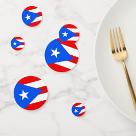 Tafelkonfetti mit der Flagge von Puerto Rico Konfetti