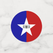 Tafelkonfetti mit der Flagge von San Antonio, Texa Konfetti (Klein Vorderseite)