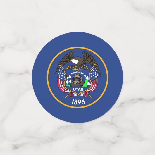 Tafelkonfetti mit der Flagge von Utah Konfetti (Klein Vorderseite)
