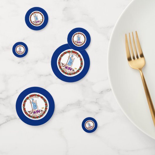 Tafelkonfetti mit der Flagge von Virginia Konfetti (Gruppe)