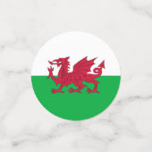 Tafelkonfetti mit der Flagge Wales, Vereinigtes Kö Konfetti (Klein Vorderseite)