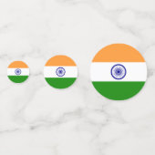 Tafelkonfetti mit indischer Flagge Konfetti (Rückseiten)