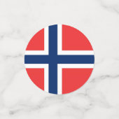 Tafelkonfetti mit norwegischer Flagge Konfetti (Klein Vorderseite)