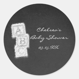 Tafelkreide Baby Shower Blöcke Gefallen Sticker