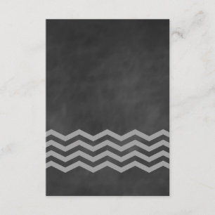 Tafelkreide Chevron RSVP Karte