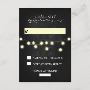 Tafelleuchten Hochzeitskarten für RSVP Karte
