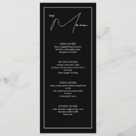 Tafelmenükarte Schwarz/Weiß 4x9.25 Menükarte