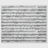 Tafelmusik auf Winterschneeflocken Geschenkpapier (Flach)