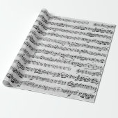 Tafelmusik auf Winterschneeflocken Geschenkpapier (Ungerollt)