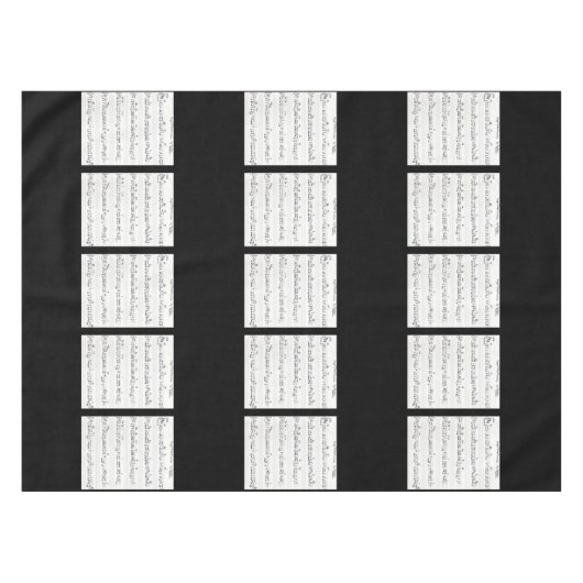 Tafelmusik, schwarz-weiß tischdecke (Vorderseite (Horizontal))