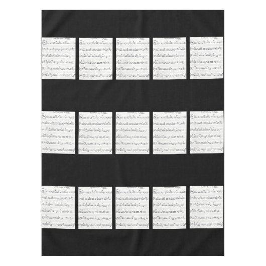 Tafelmusik, schwarz-weiß tischdecke (Vorderseite)