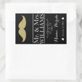 Tafelmuster für Hochzeitsweinflaschen Rechteckiger Aufkleber (Tasche)