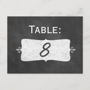 Tafelnummer Kreidetafel Postkarte