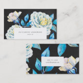 Tafelöl-Visitenkarte mit weißem Rosen Visitenkarte (Vorne/Hinten)
