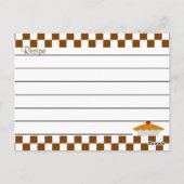 Tafelrezeptkarten Postkarte (Rückseite)