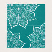 Tafelrezepturen, weiß und Aquamarin Visitenkarten (Innenseite Aufgefaltet)