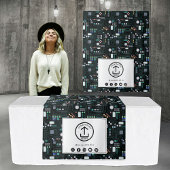 Tafelrunner-Banner-Logo-Platine Wandteppich