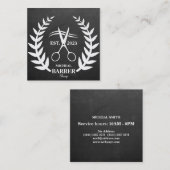 Tafelschere Barber Quadratische Visitenkarte (Vorne/Hinten)