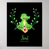 Tafelschild Alligator Babydusche Poster (Vorne)