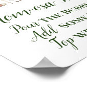 Tafelschild aus grünem Holz - Momosa Bar Zeichen 8 Poster (Ecke)