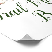 Tafelschild aus grünem Holz - Trail Mix Bar 8x10 Poster (Ecke)