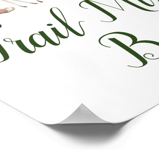 Tafelschild aus grünem Holz - Trail Mix Bar 8x10 Poster (Ecke)