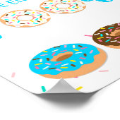 Tafelschild Blue Donut Sprinkle Duschgel Zeichen Poster (Ecke)