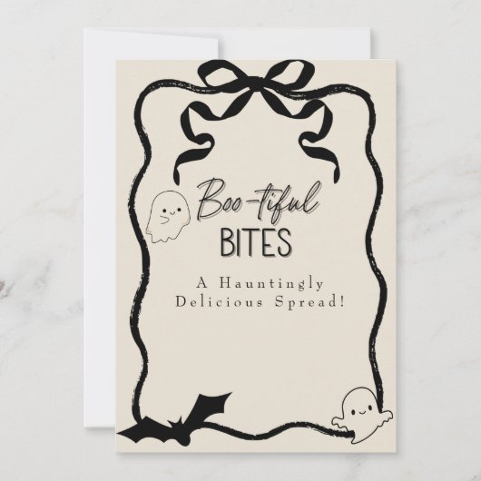 Tafelschild "Bootiful Bites" Einladung (Vorderseite)