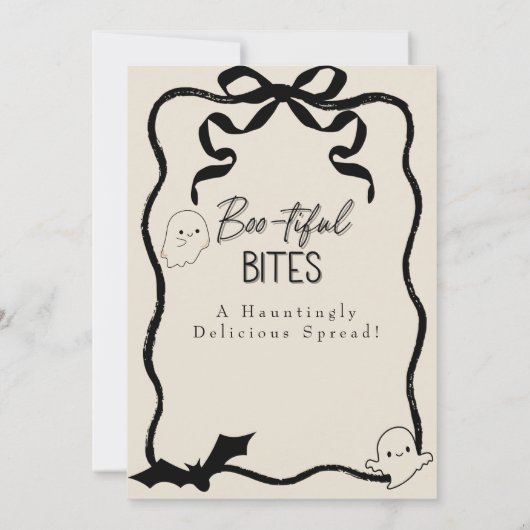 Tafelschild "Bootiful Bites" Einladung (Rückseite)