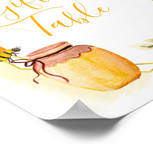 Tafelschild für botanische Geschenke der Wasserfar Poster (Ecke)