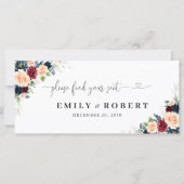 Tafelschild für Burgund und Marinehochzeiten (Vorderseite)