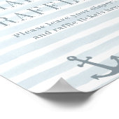 Tafelschild für das Windeln des Nautic Baby Duwer Poster (Ecke)