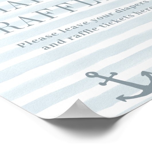 Tafelschild für das Windeln des Nautic Baby Duwer Poster (Ecke)