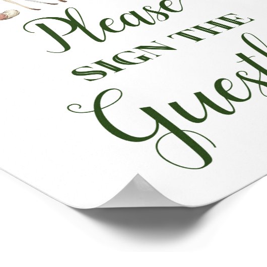 Tafelschild für Grünes Holz - Gästebuch 8x10 (Ecke)