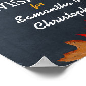 Tafelschild für Herbst-Blätter im Chalkboard Poster (Ecke)