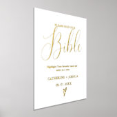 Tafelschild für Hochzeiten, Bibelguestbook Foliendrucke (Ablage )