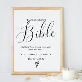 Tafelschild für Hochzeiten, Bibelguestbook Poster